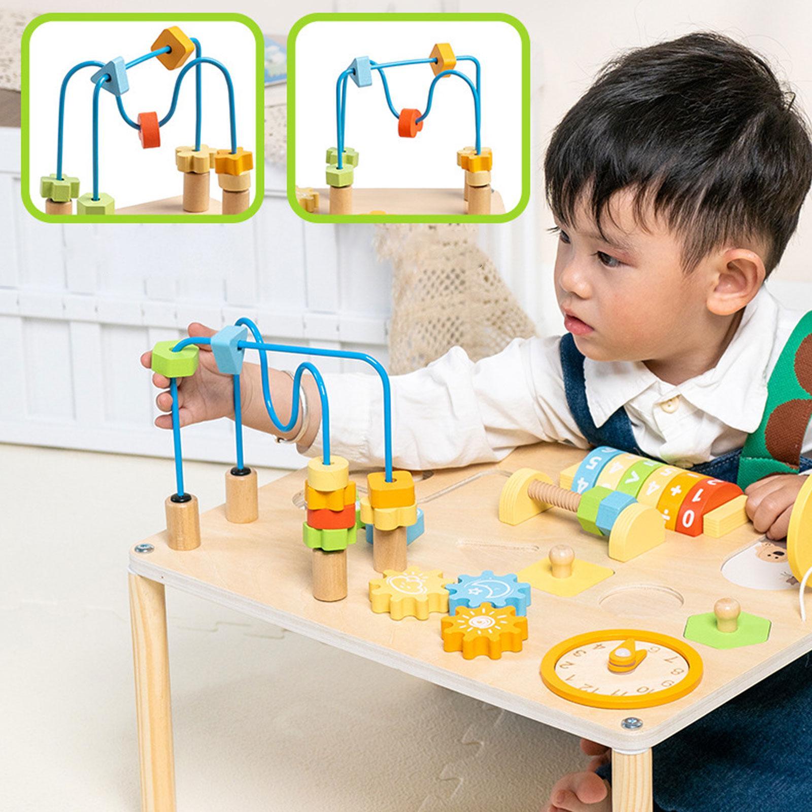 활동 테이블 인지 교육용 기어 블록 놀이 테이블 모양  - Kids Education Activities 리뷰 및 가격