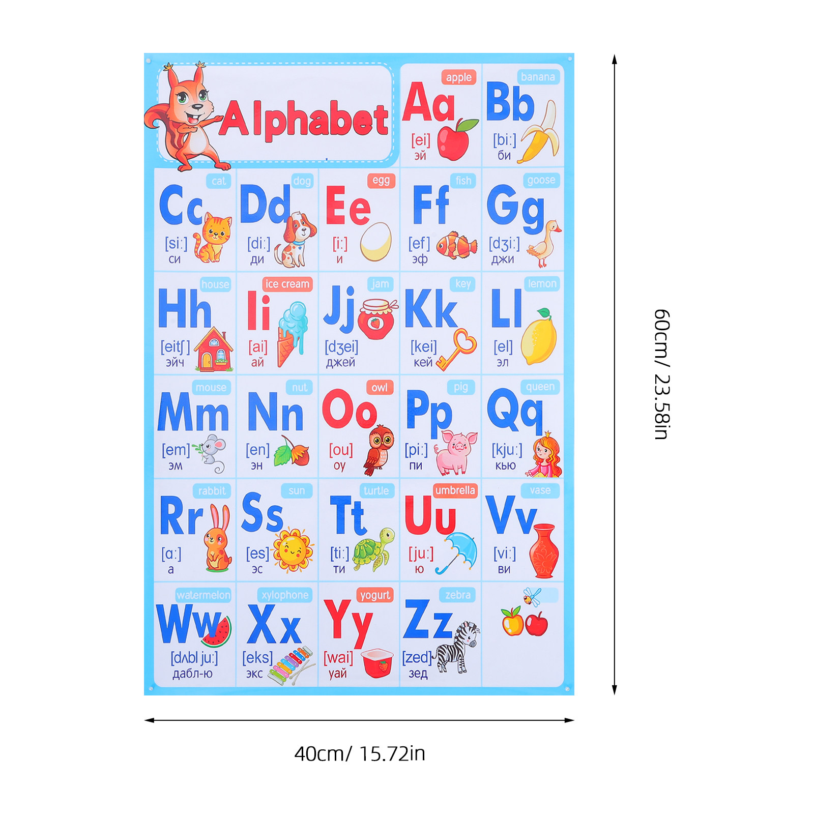 알파벳 포스터 차트 ABC 유치원 교실 조기 교육 유아 - Kids Educational Poster 리뷰 및 가격