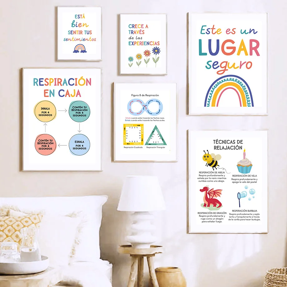 스페인어 교육 모토 레인보우 선샤인 벽 아트 캔버스 회 - Kids Educational Poster 리뷰 및 가격