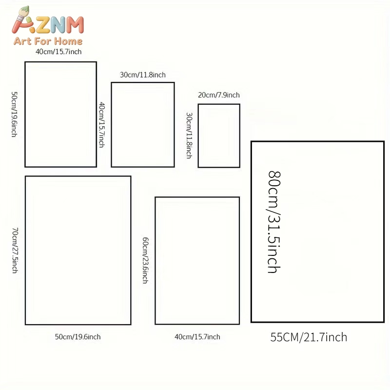AZNM 교육용 알파벳 숫자 프레임리스 캔버스 벽 예술 - Kids Educational Poster 리뷰 및 가격