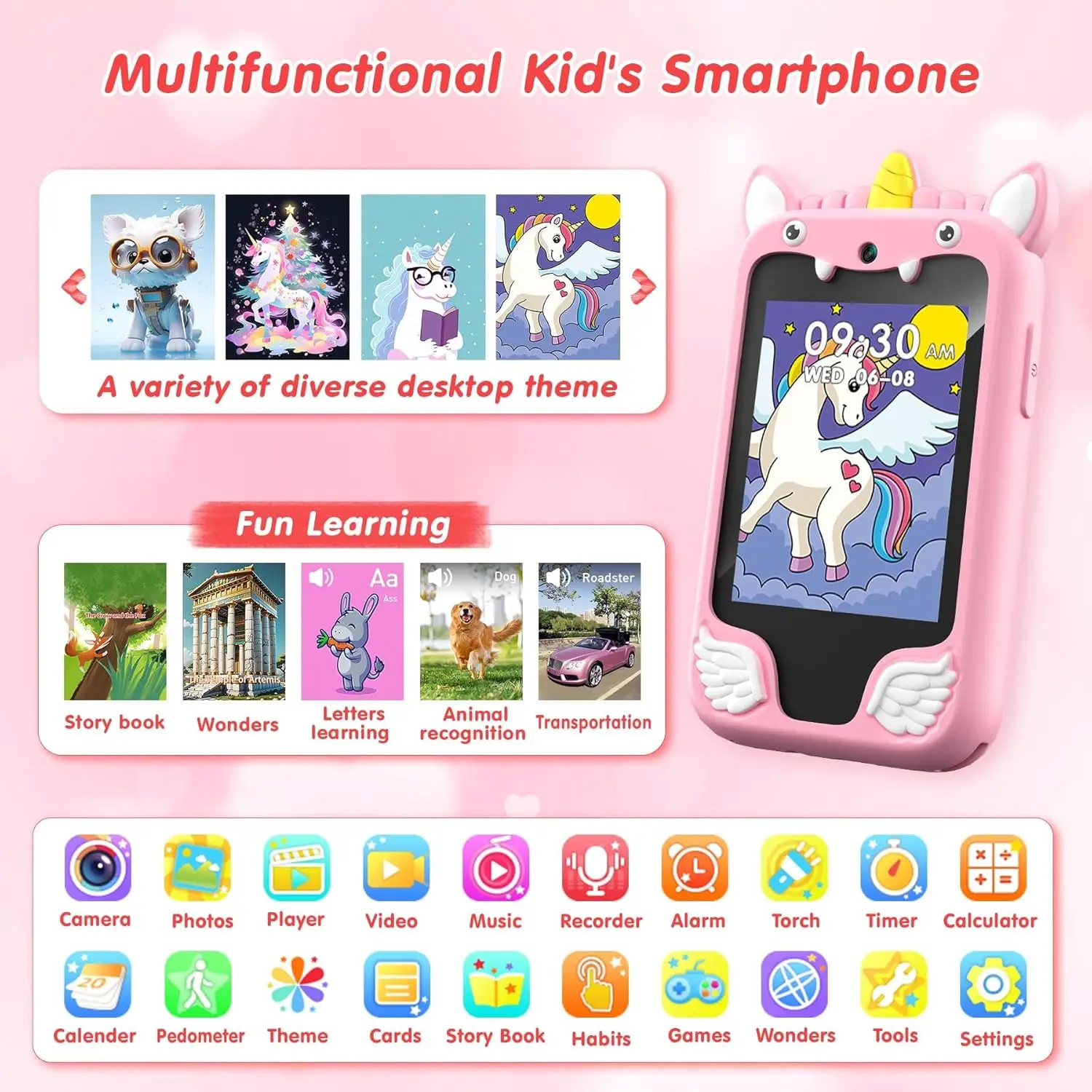 어린이 스마트폰 카메라 장난감 터치스크린 유니콘 아기  - Kids Education Mobile 리뷰 및 가격