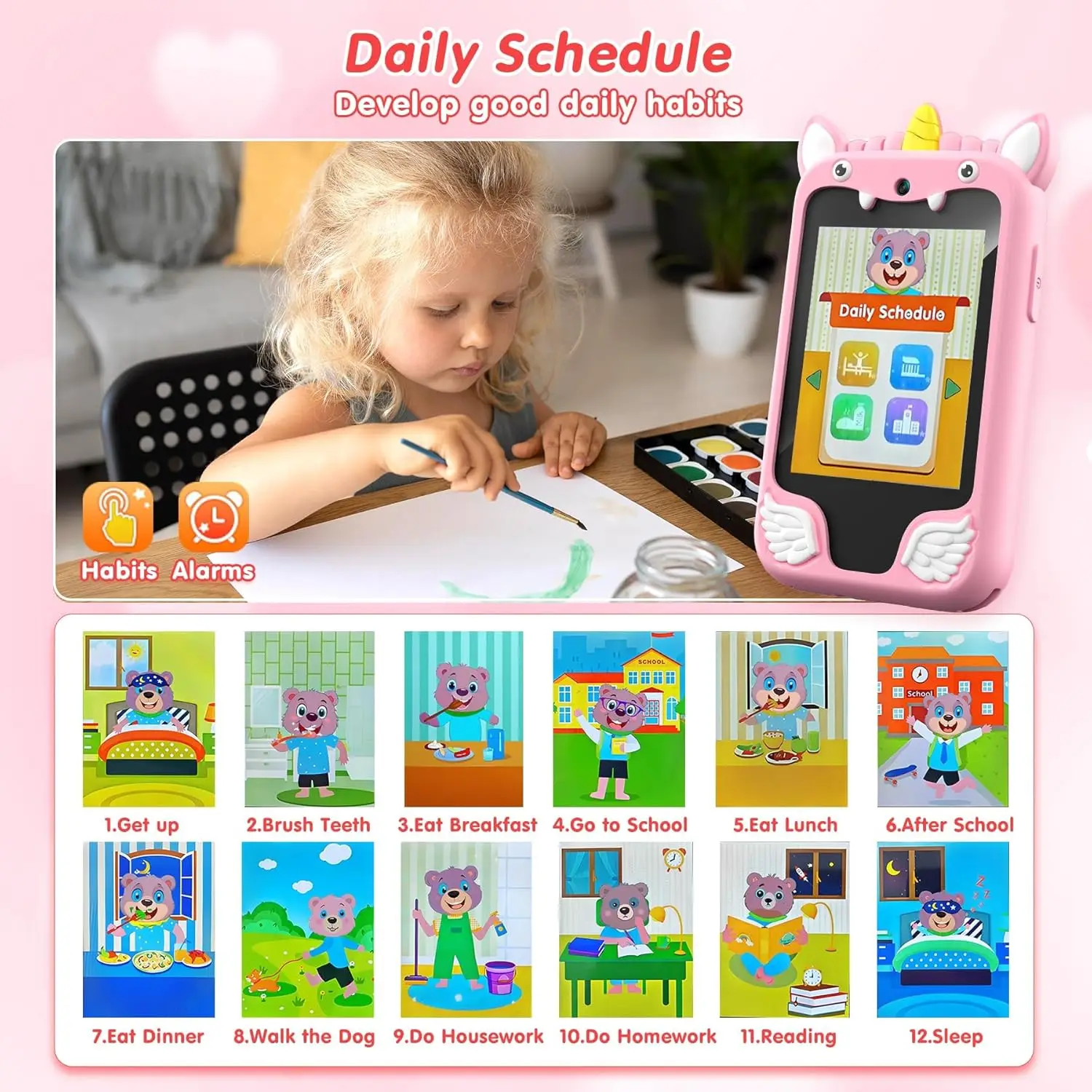 어린이 스마트폰 카메라 장난감 터치스크린 유니콘 아기  - Kids Education Mobile 리뷰 및 가격