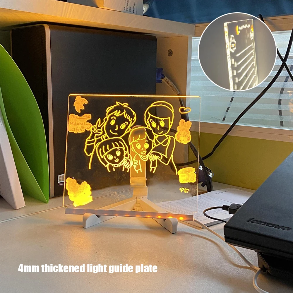 재사용 가능한 DIY 어린이 그림판 LED 아크릴 발광 - Kids Education Drawing 리뷰 및 가격