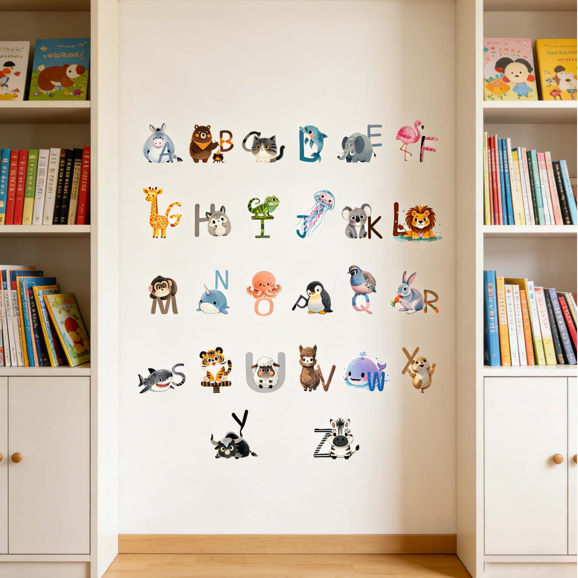 26 글자 영어 알파벳 벽 스티커 만화 동물 조기 교육 - Kids Education Center 리뷰 및 가격